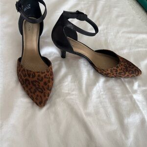 Clarks Leopard and Black Women's Heels